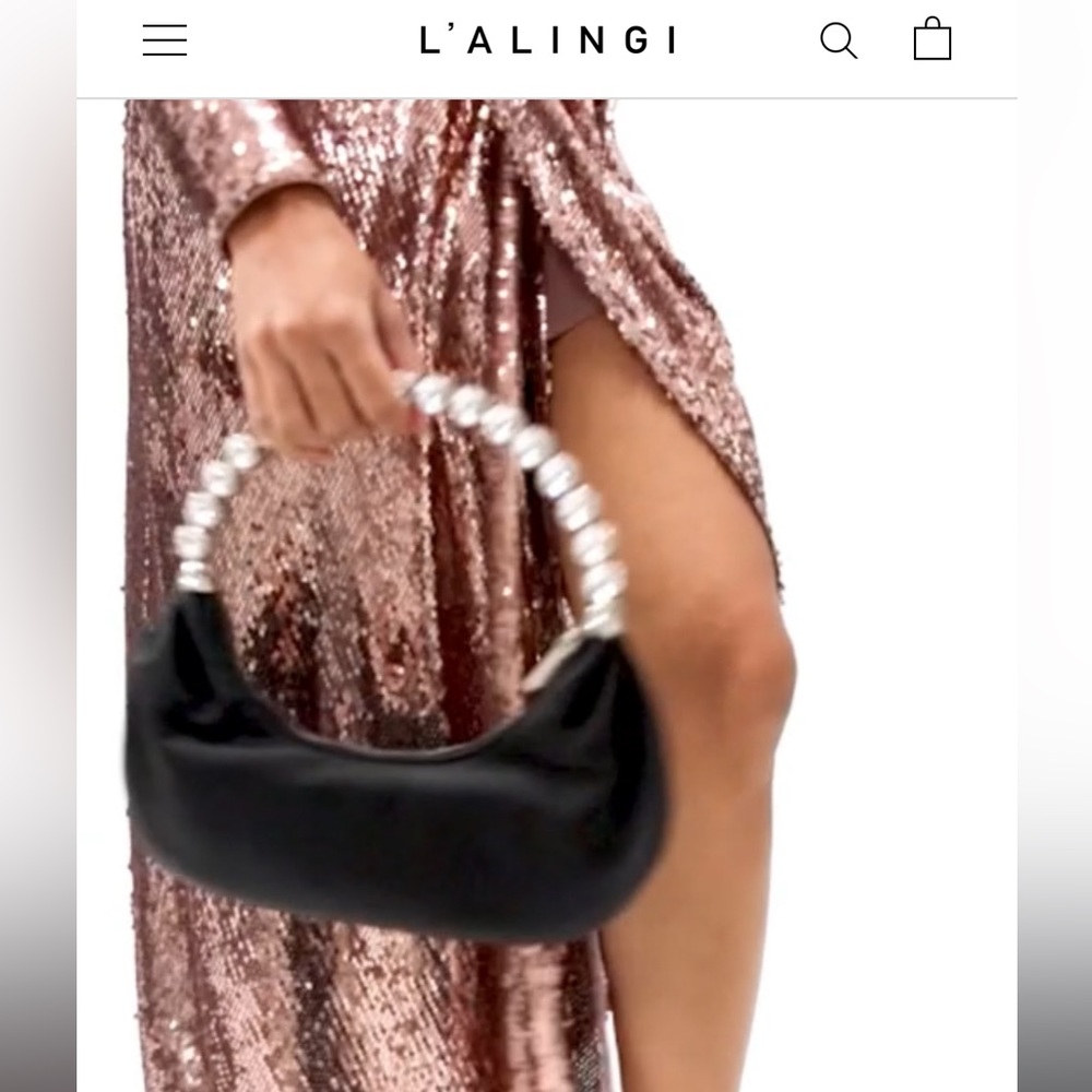 L’ALINGI leather & crystal bag
